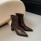Elegant High Heel Pointed Toe Women Ankle Boots Slim Short Booties For Autumn Winter Ladies 6