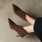 Elegant Vintage Pointed Toe Women Ankle Boots Fashion Back Zipper Short Booties For Autumn Winter 3
