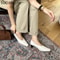 Elegant Autumn Women Pumps Shoes Stylish Shallow Slip On Square High Heel Single Shoes For Ladies D 0