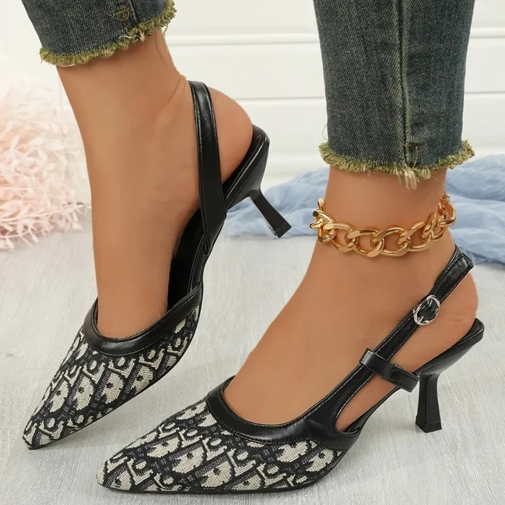 Elegant Luxury Womens Sandals HighQuality Fashion Brand Summer High Heels For Comfortable Stylish O 2