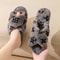 Luxury Fluffy Womens Slippers Designer Fuzzy Fur Slides Plush Flats For Autumn Winter Home Comfort 2