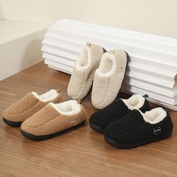 luxury fluffy womens slippers & winter ankle boots, elegant plush fuzzy fur indoor slides with platform comfort design