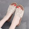 Elegant Lace Casual Slippers For Women Flat Hemp Home Designer Shoes For Ladies Spring Summer Indo 1
