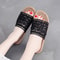 Elegant Lace Casual Slippers For Women Flat Hemp Home Designer Shoes For Ladies Spring Summer Indo 7