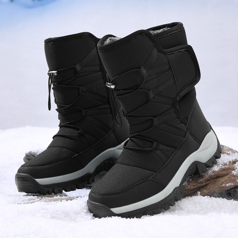 Waterproof Brand Winter Shoes Warm Plush Snow Boots NonSlip Outdoor Hiking Work Ankle Boots For Wi 4