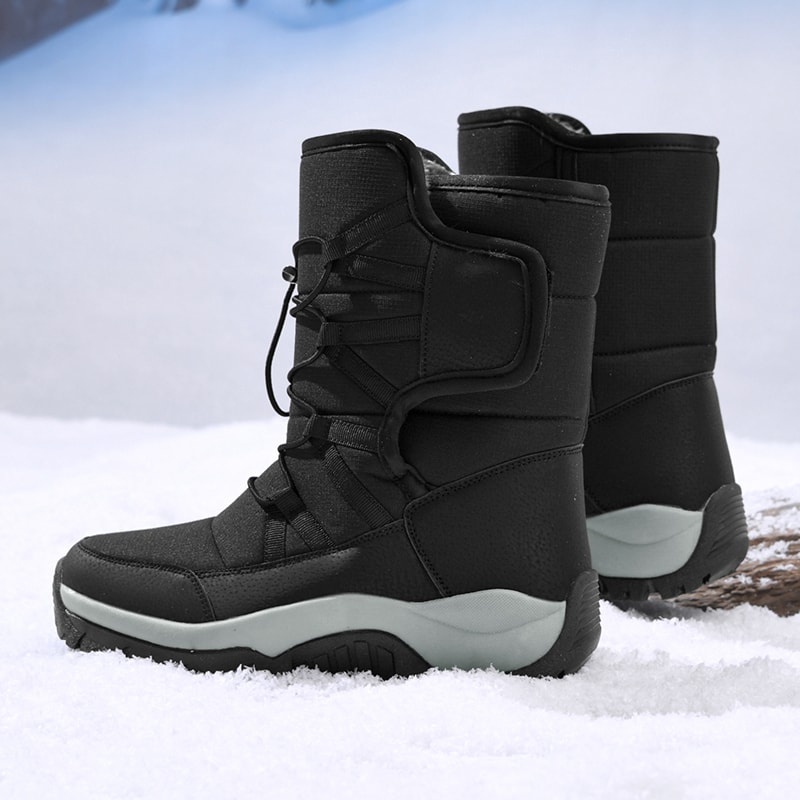 Waterproof Brand Winter Shoes Warm Plush Snow Boots NonSlip Outdoor Hiking Work Ankle Boots For Wi 1