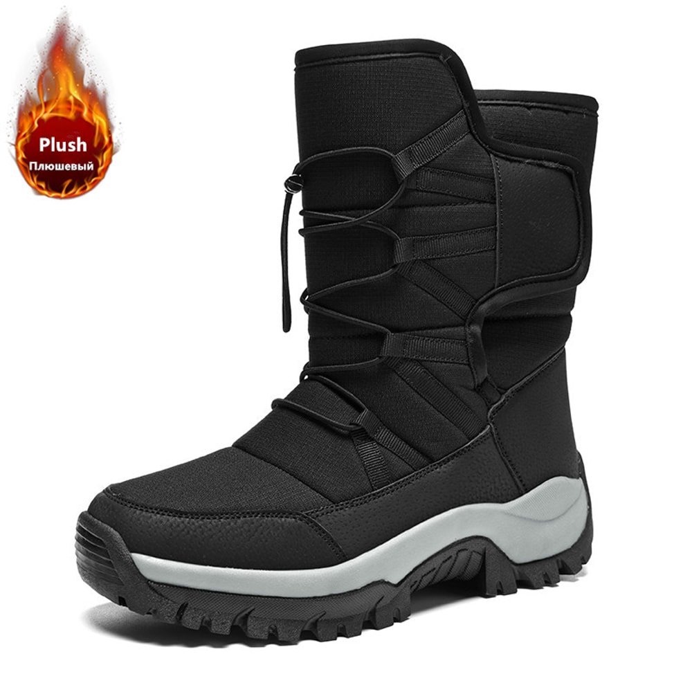 Waterproof Brand Winter Shoes Warm Plush Snow Boots NonSlip Outdoor Hiking Work Ankle Boots For Wi 6