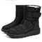 Stylish Women Boots Winter Shoes Waterproof Warm Fur Korea Style Black Ankle Boots For Women 6