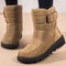 Stylish Women Boots Winter Shoes Waterproof Warm Fur Korea Style Black Ankle Boots For Women 2