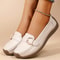 Womens Soft Leather Flats Low Heel Casual White Loafers SlipOn Elegant Flat Shoes For Everyday Comf 2
