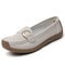 Womens Soft Leather Flats Low Heel Casual White Loafers SlipOn Elegant Flat Shoes For Everyday Comf 5