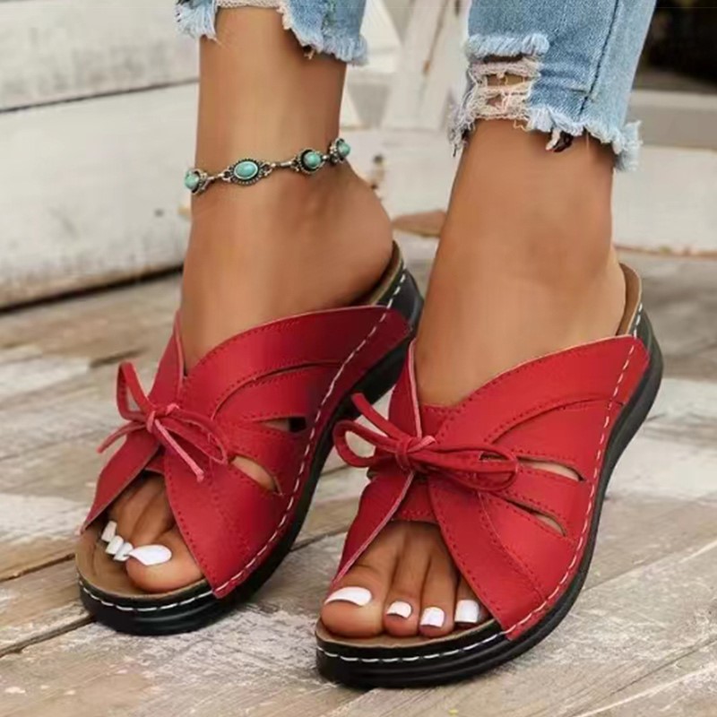 Chic Womens Sandals Sweet Summer Shoes Woman Heels Sandals Comfortable Summer Slippers Heeled Foot 4