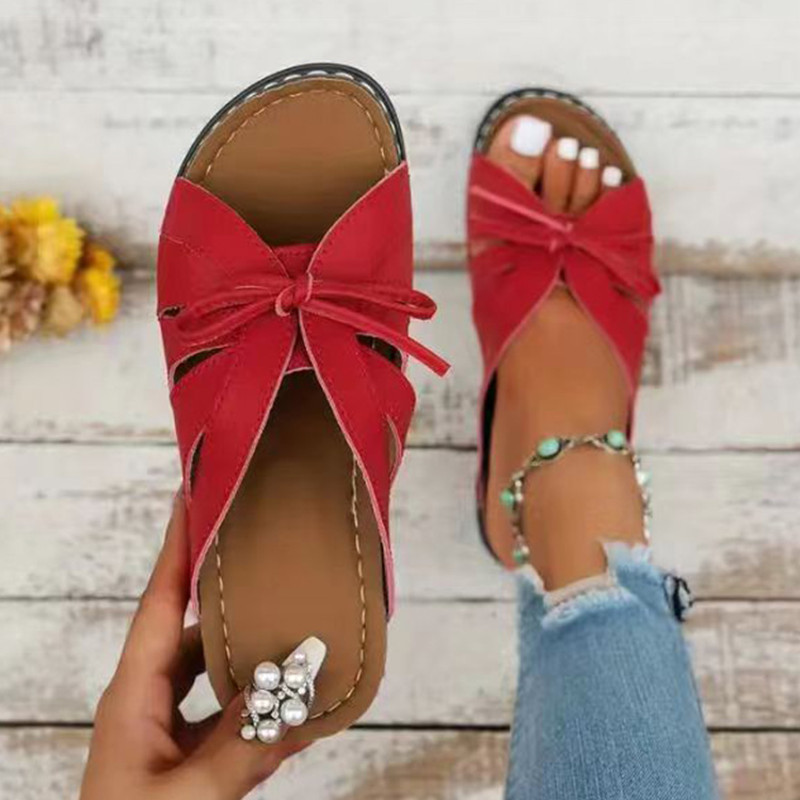 Chic Womens Sandals Sweet Summer Shoes Woman Heels Sandals Comfortable Summer Slippers Heeled Foot 6