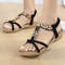 Bohemia Style Womens Gemstone Sandals Low Heel Beach Sandals For Women Comfortable Summer Sandal Sh 2