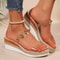 Trendy Womens Sandals Fashion PVC Wedge Heels Stylish Heeled Sandals Summer Footwear For Women 3