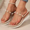 Trendy Womens Sandals Fashion PVC Wedge Heels Stylish Heeled Sandals Summer Footwear For Women 5