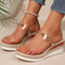 Trendy Womens Sandals Fashion PVC Wedge Heels Stylish Heeled Sandals Summer Footwear For Women 6