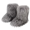 Fashion Luxury Women Faux Fur Boots, Warm Fluffy Mid Calf Snow Boots, Plush Winter Furry Boots for Comfort & Style