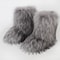 Fashion Luxury Women Faux Fur Boots, Warm Fluffy Mid Calf Snow Boots, Plush Winter Furry Boots for Comfort & Style