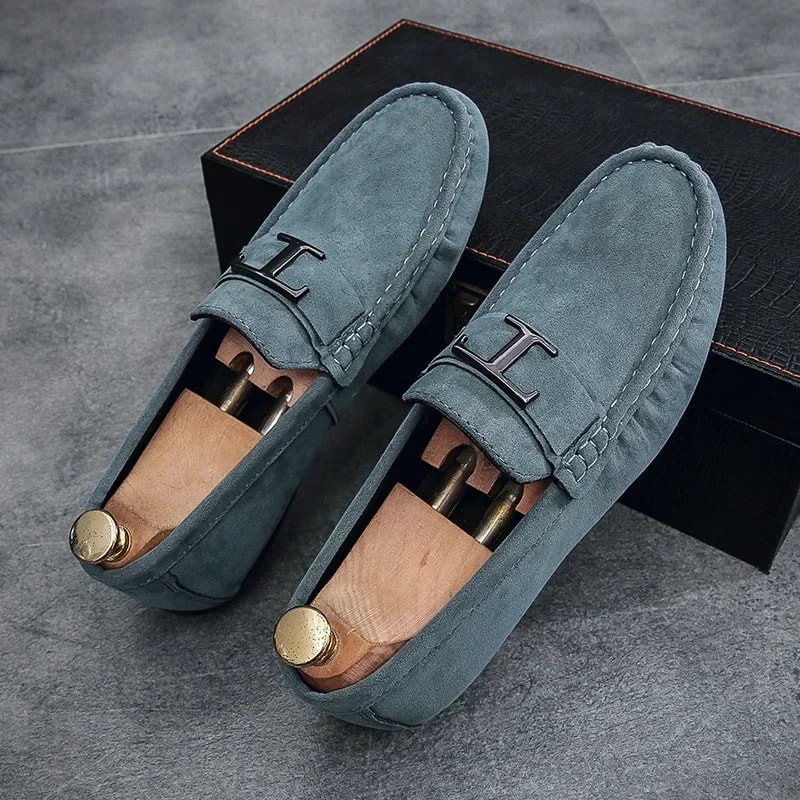 PU Leather Faux Suede Breathable Slipon Driving Loafers New Men Casual Fashion Sneakers For Classic 4