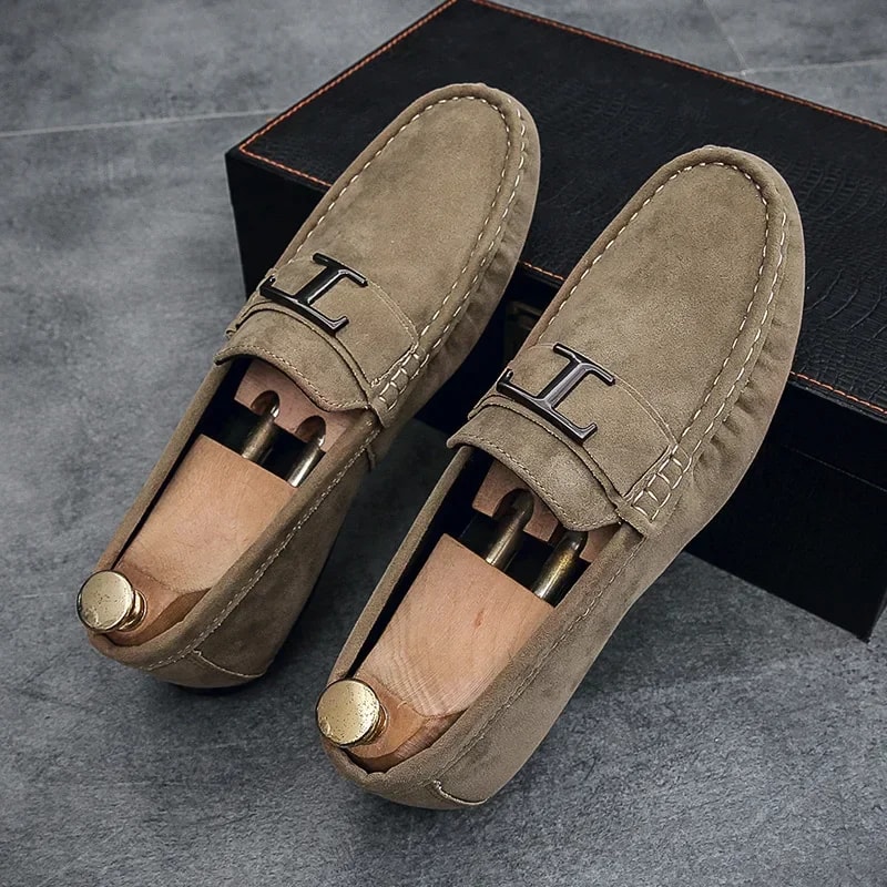 PU Leather Faux Suede Breathable Slipon Driving Loafers New Men Casual Fashion Sneakers For Classic 6