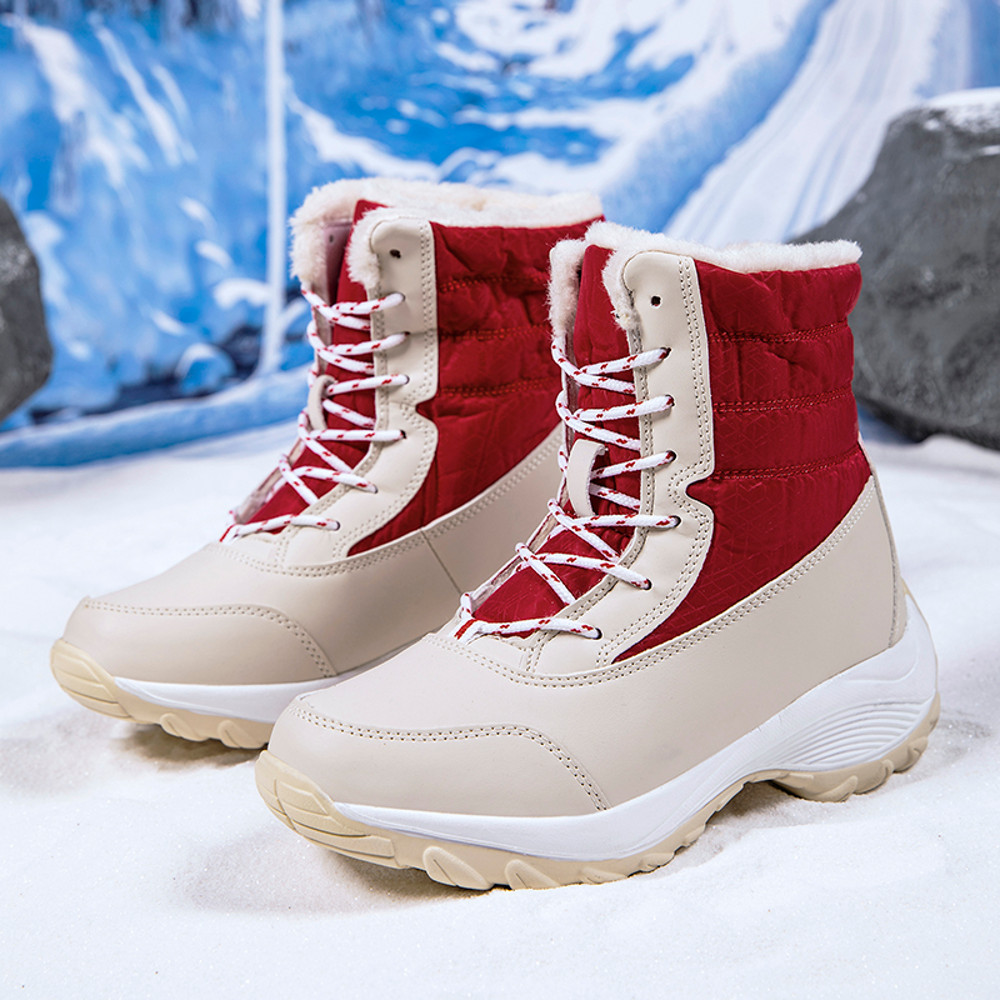 Warm Fur Womens Boots Snow Platform Shoes Lightweight Ankle Winter Boots For Women Cozy Stylish  Du 2
