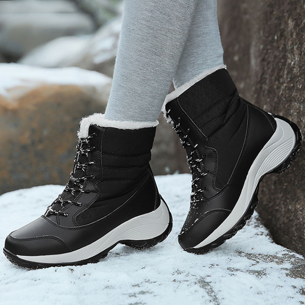 Warm Fur Womens Boots Snow Platform Shoes Lightweight Ankle Winter Boots For Women Cozy Stylish  Du 1