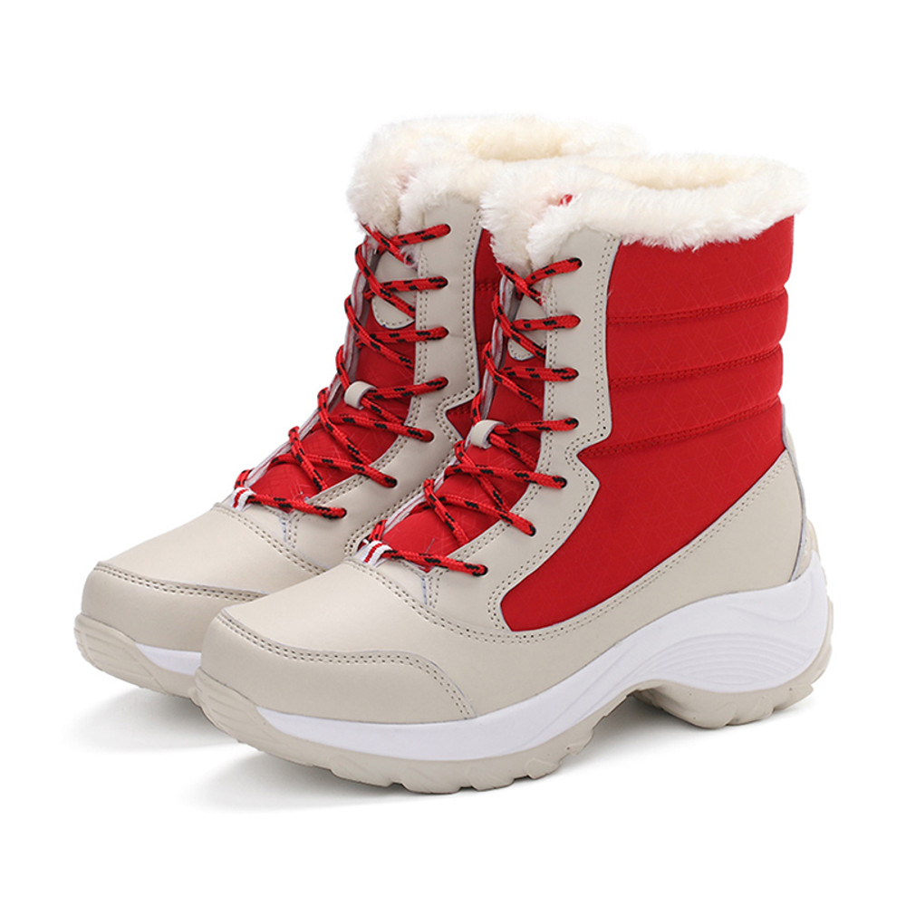 Warm Fur Womens Boots Snow Platform Shoes Lightweight Ankle Winter Boots For Women Cozy Stylish  Du 7