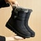 Waterproof Winter Boots For Women Long Plush Faux Fur Snow Boots Warm Cotton Platform Shoes For St 0