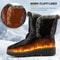 Waterproof Winter Boots For Women Long Plush Faux Fur Snow Boots Warm Cotton Platform Shoes For St 1