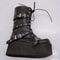 Trendy Autumn Women Boots Buckle Wedges Platform Combat Boots Punk Goth Street Style Round Toe Boot 1