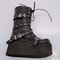 Trendy Autumn Women Boots Buckle Wedges Platform Combat Boots Punk Goth Street Style Round Toe Boot 3