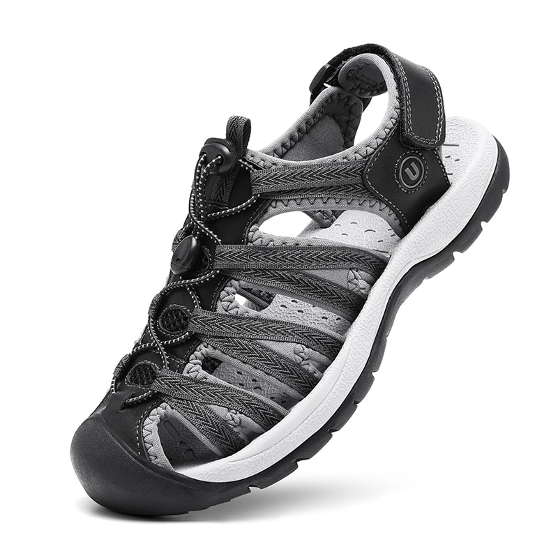 Womens Summer Genuine Leather Wedge Sandals Fashionable Breathable Casual Shoes For Beach Outdoor 6