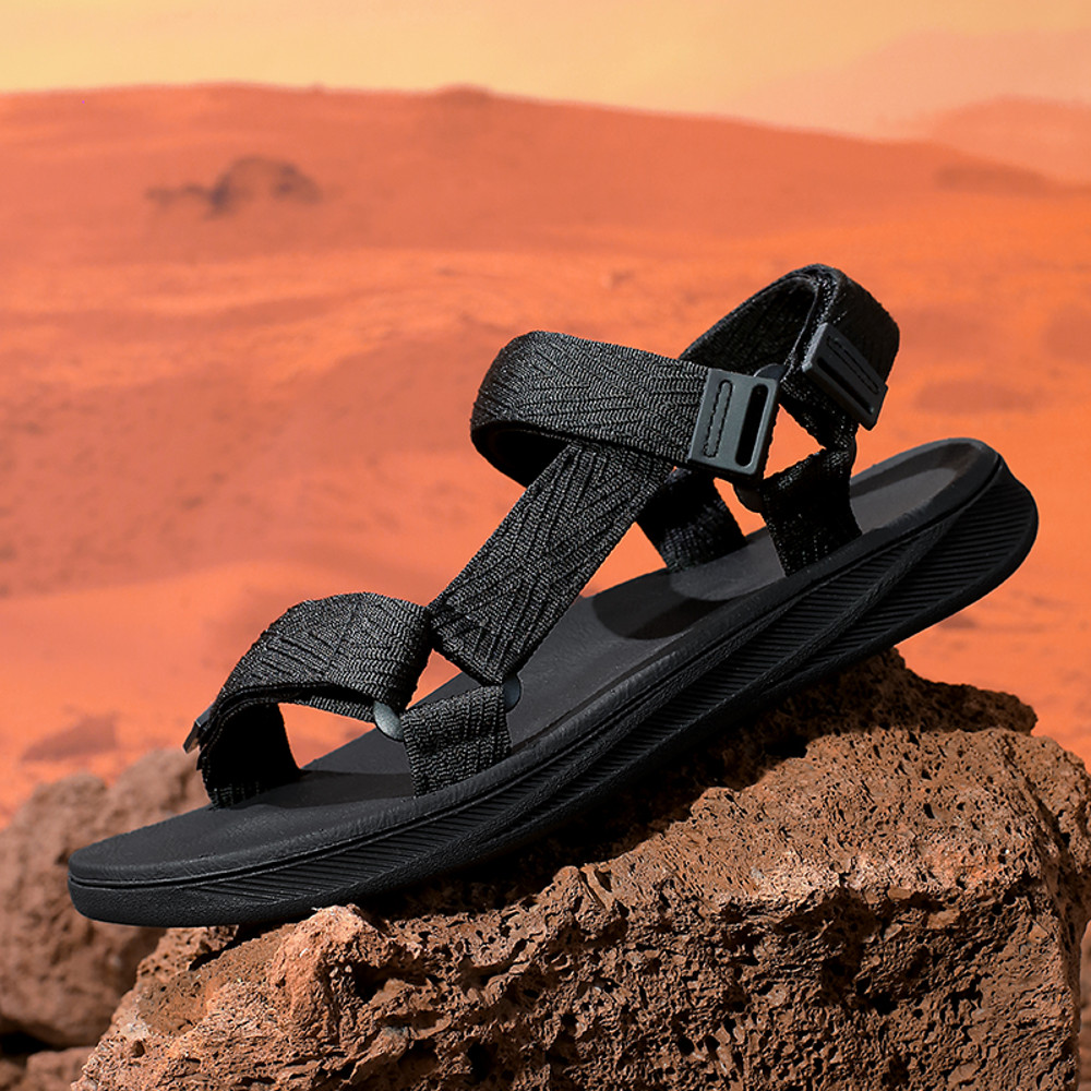 Mens Black Outdoor Arch Support Sandals Lightweight AntiSlip Casual Sports Sandals For Summer Walki 0