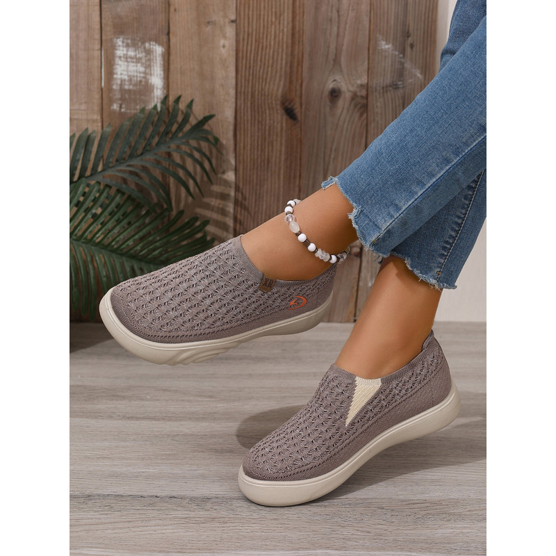 New Womens Breathable Soft Soled Walking Shoes, Lightweight Casual Sports Flats for Outdoor Travel, Boating & Everyday