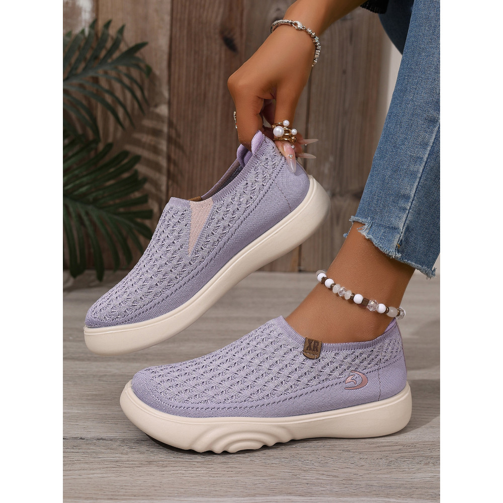 New Womens Breathable Soft Soled Walking Shoes, Lightweight Casual Sports Flats for Outdoor Travel, Boating & Everyday