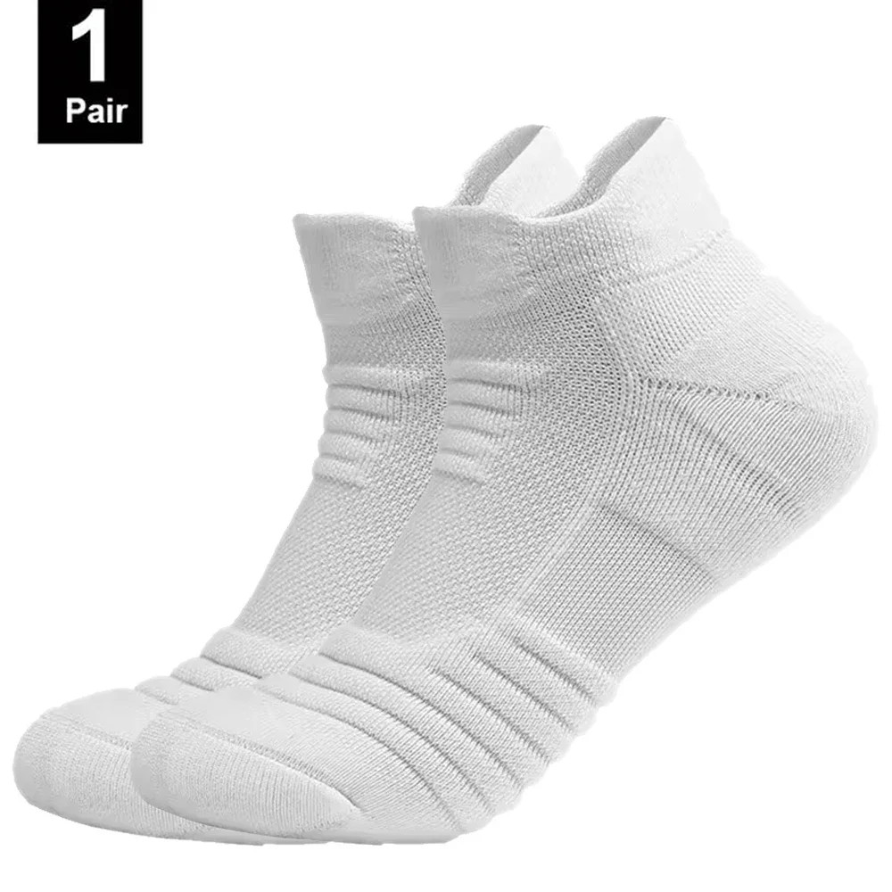 Sports Running And Basketball Socks New Fitness Flight Short Tube Design With Towel Bottom Solid Bl 7