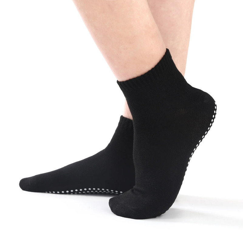 Mens Professional Silicone AntiSlip Yoga Socks Casual Breathable Sports Boat Socks Low Cut Ankle De 4