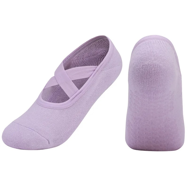 Professional Non-Slip Pilates Socks, Large Size Backless Breathable Yoga Socks for Women