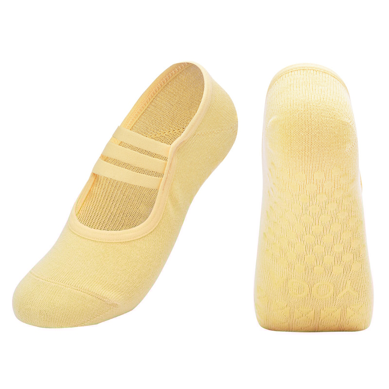 Professional Non-Slip Pilates Socks, Large Size Backless Breathable Yoga Socks for Women