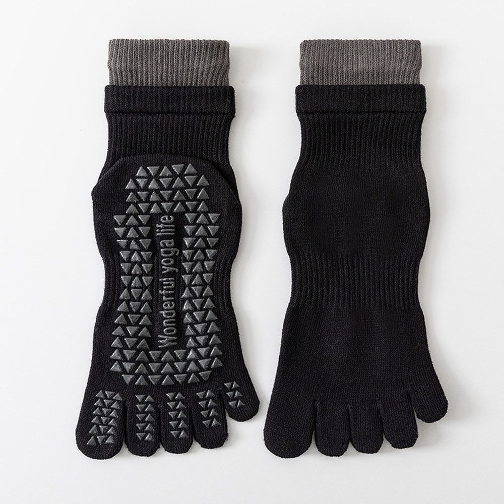 Professional Five Toes Yoga Socks Womens Breathable NonSlip Cotton Pilates Workout Socks 6