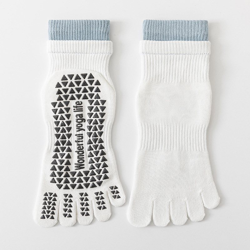 Professional Five Toes Yoga Socks Womens Breathable NonSlip Cotton Pilates Workout Socks 8