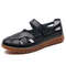 Womens Fashion Sandals, Breathable Leather Slippers & Non-Slip Casual Roman Shoes for Summer Comfort