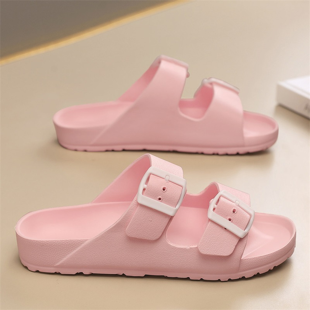 Mens Summer Adjustable EVA Cloud Slides, Soft, Non-Slip Lightweight Beach Sandals with Flat Comfort Design