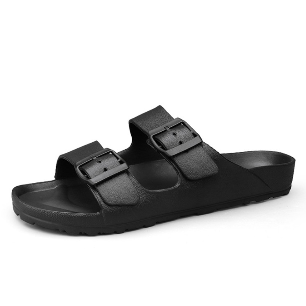 Mens Summer Adjustable EVA Cloud Slides, Soft, Non-Slip Lightweight Beach Sandals with Flat Comfort Design