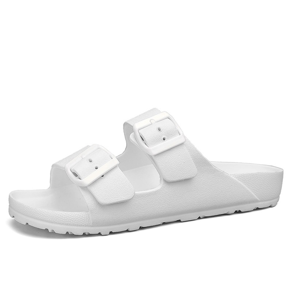 Mens Summer Adjustable EVA Cloud Slides, Soft, Non-Slip Lightweight Beach Sandals with Flat Comfort Design