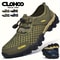 Mens Outdoor Camp Walking Shoes, Lightweight Mesh Sports Shoes with Non-Slip Rubber Soles for Summer Comfort