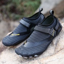 mens quick-dry wading shoes, lightweight water sneakers & breathable barefoot outdoor footwear for swimming and beach