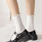 Breathable Ruffle Socks For Women Middle Tube Short Ankle Black  White Set For Spring And Autumn We 1