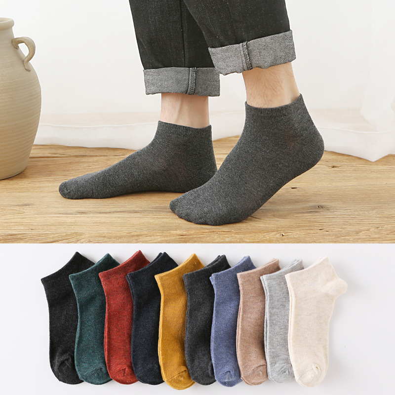 High Quality Cotton Men Socks Pack Lightweight Breathable Sock Set Durable Black Ankle Short Socks 1